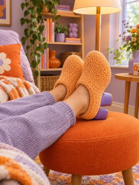 Arco Closed Slipper worn at home