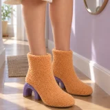 Arco Heeled Bootie worn at home