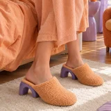 Arco Heeled Mule worn at home