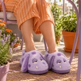 Flump Floppy-Ear Slipper worn at home