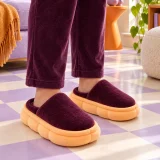 Mallow Squish Slipper worn at home