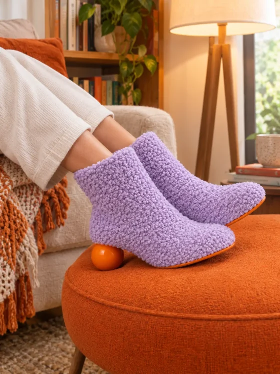 Orbi Ball-Heel Bootie worn at home