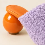 Orbi Ball-Heel Mule, close-up of the materials