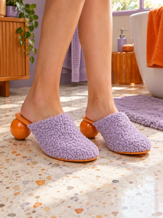Orbi Ball-Heel Mule worn at home
