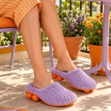 Orbi Twin-Ball Slipper worn at home