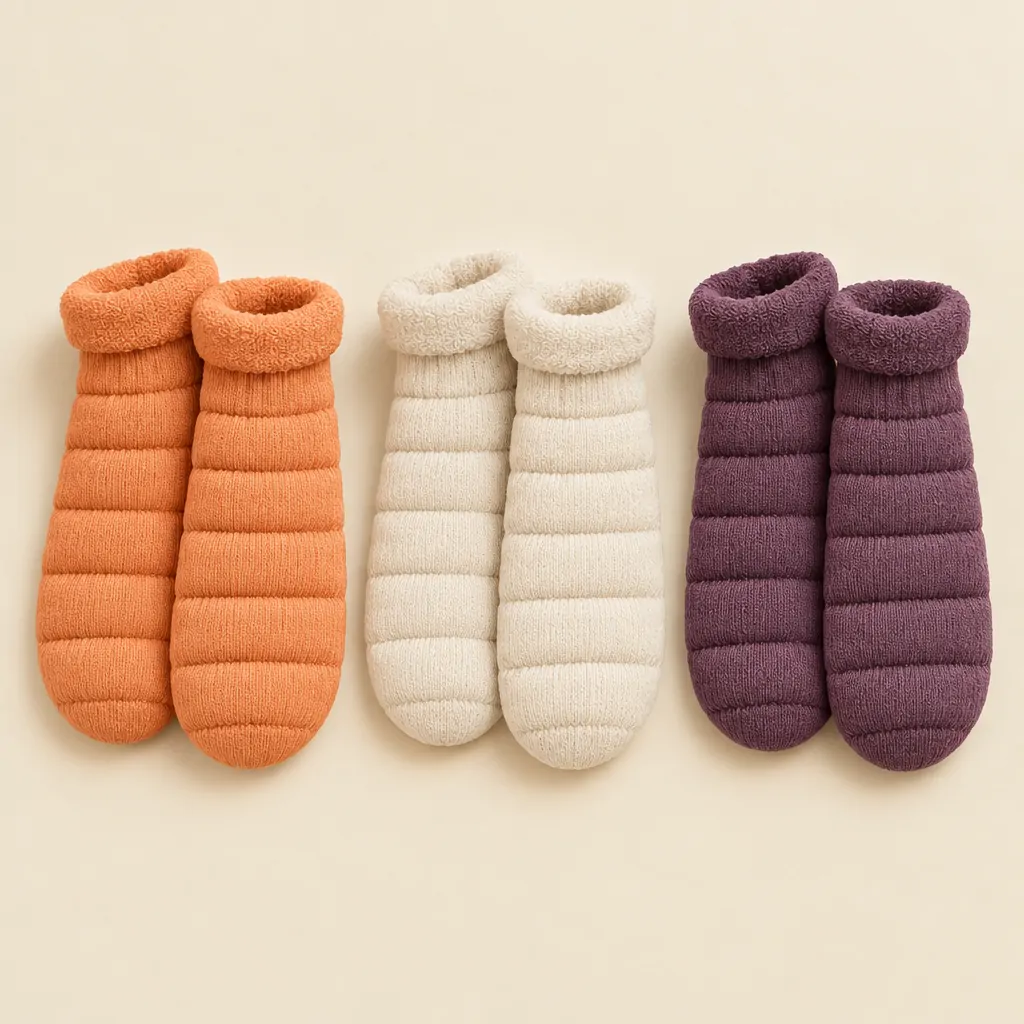 Puffa Quilt Socks · 3 Pairs, studio photo