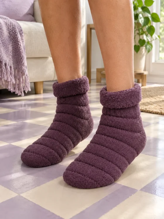 Puffa Quilt Socks · 3 Pairs worn at home