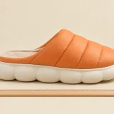 Puffa Quilted Mule, side view showing the sole
